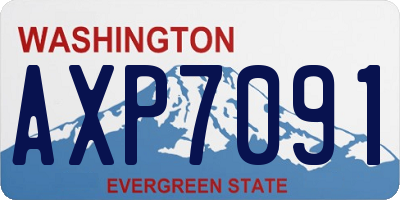 WA license plate AXP7091