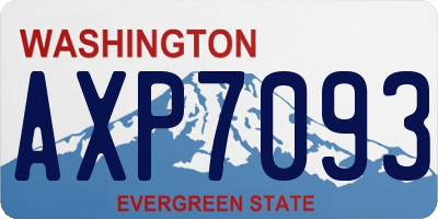 WA license plate AXP7093