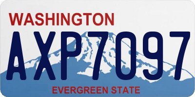 WA license plate AXP7097