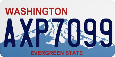 WA license plate AXP7099