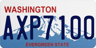WA license plate AXP7100