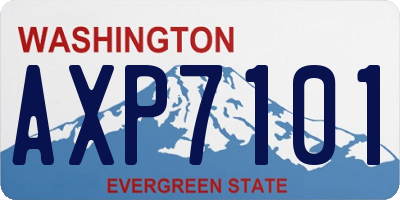 WA license plate AXP7101