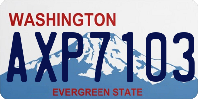 WA license plate AXP7103