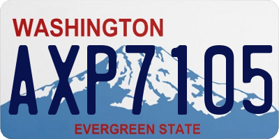WA license plate AXP7105