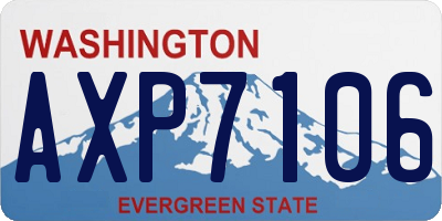 WA license plate AXP7106