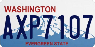WA license plate AXP7107