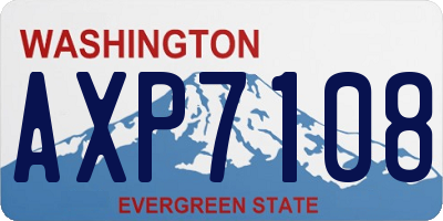 WA license plate AXP7108