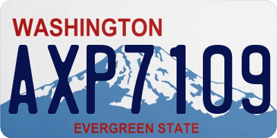 WA license plate AXP7109