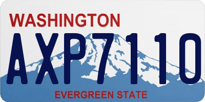 WA license plate AXP7110