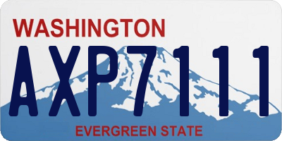 WA license plate AXP7111