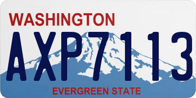WA license plate AXP7113
