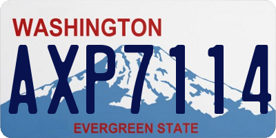 WA license plate AXP7114