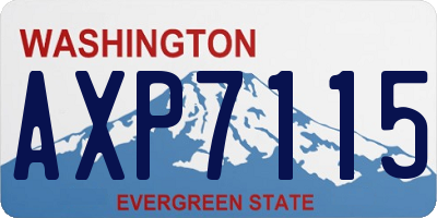 WA license plate AXP7115