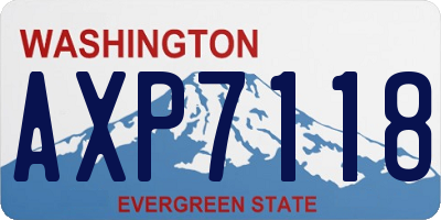 WA license plate AXP7118