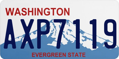 WA license plate AXP7119