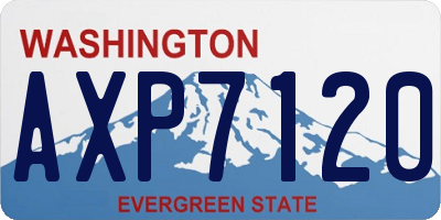 WA license plate AXP7120