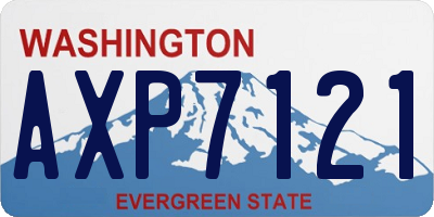 WA license plate AXP7121
