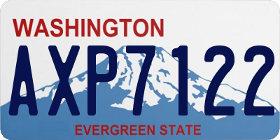 WA license plate AXP7122