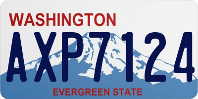 WA license plate AXP7124