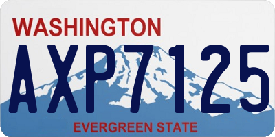 WA license plate AXP7125