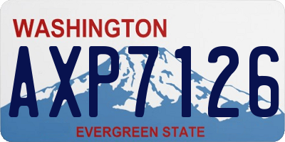 WA license plate AXP7126