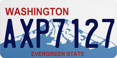 WA license plate AXP7127