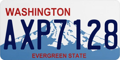 WA license plate AXP7128