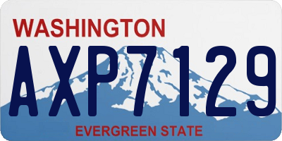 WA license plate AXP7129
