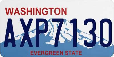 WA license plate AXP7130