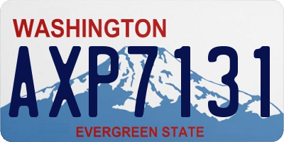 WA license plate AXP7131
