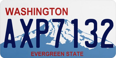 WA license plate AXP7132