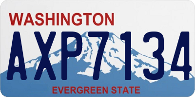 WA license plate AXP7134