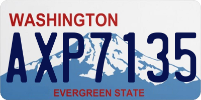 WA license plate AXP7135