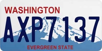 WA license plate AXP7137
