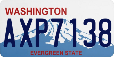 WA license plate AXP7138