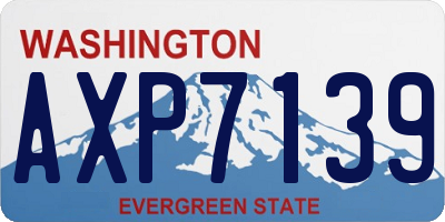 WA license plate AXP7139