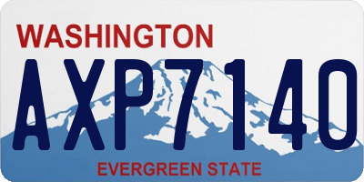 WA license plate AXP7140