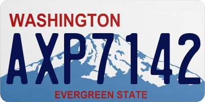 WA license plate AXP7142