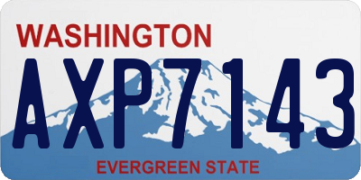 WA license plate AXP7143