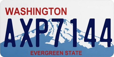 WA license plate AXP7144