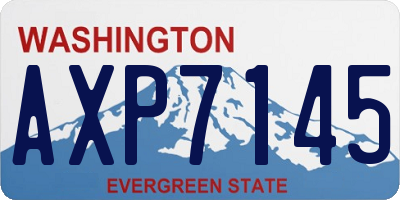 WA license plate AXP7145