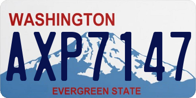 WA license plate AXP7147