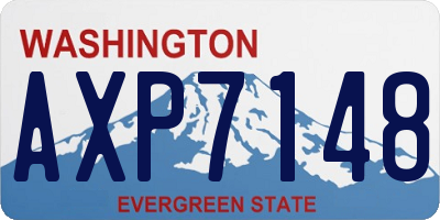 WA license plate AXP7148
