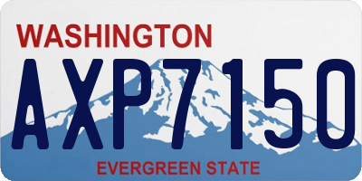 WA license plate AXP7150