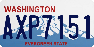 WA license plate AXP7151