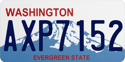 WA license plate AXP7152