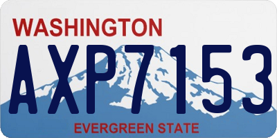 WA license plate AXP7153