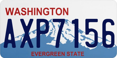WA license plate AXP7156