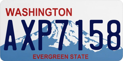 WA license plate AXP7158