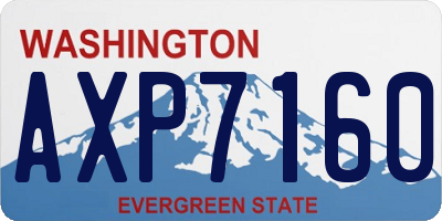 WA license plate AXP7160